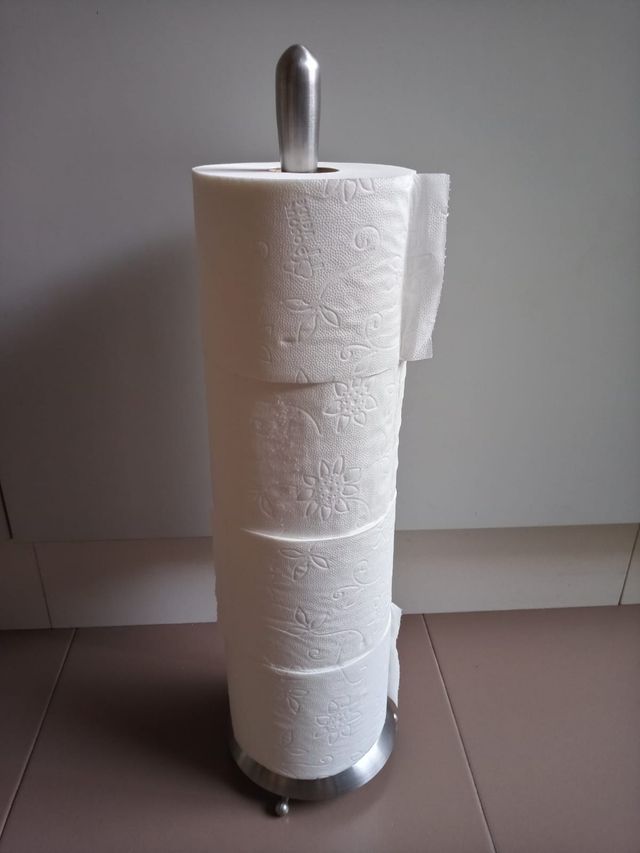 Antiguo Portarrollos Baño, Acero Inoxidable