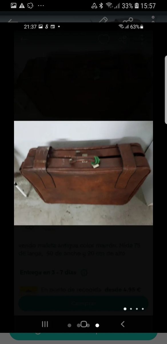 Vendo maleta marron antigua