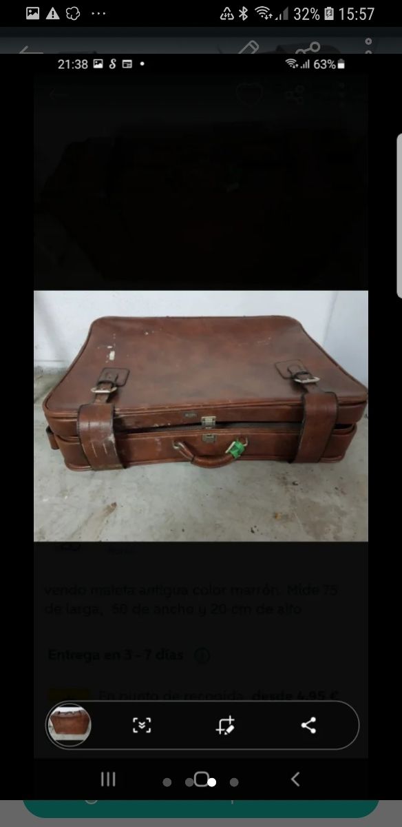 Vendo maleta marron antigua