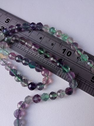 Cuentas Collar de Fluorita Auténtico de USA