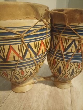 Bongos de ceramica, tambores timbales