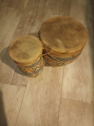 Bongos de ceramica, tambores timbales