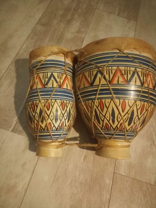 Bongos de ceramica, tambores timbales