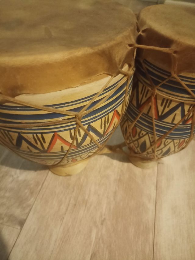Bongos de ceramica, tambores timbales