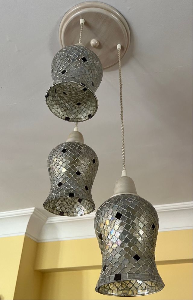 Lampara Colgante Salon triple 3 focos