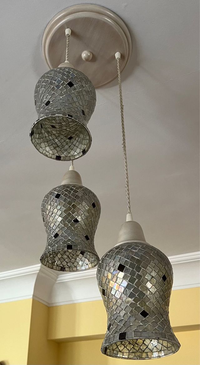 Lampara Colgante Salon triple 3 focos