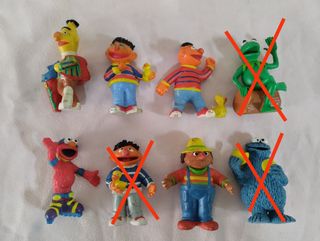 Figuras de PVC Barrio Sésamo. 80s