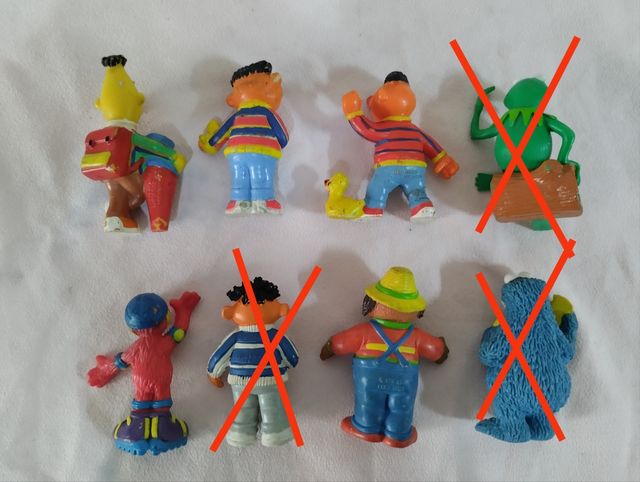 Figuras de PVC Barrio Sésamo. 80s