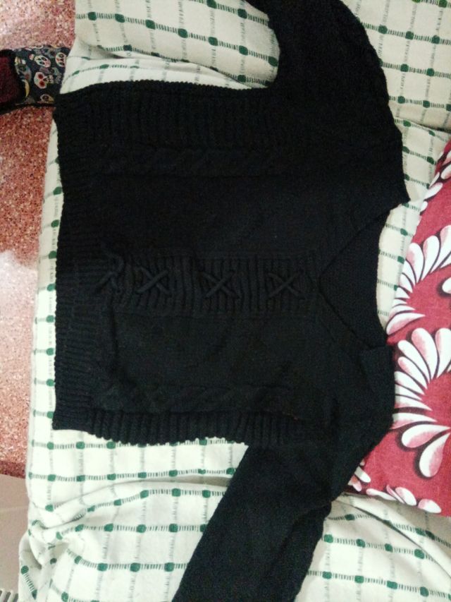 Jersey lana negro corto