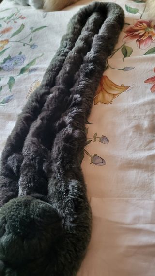 Bufanda pelo verde oscuro 65 cm