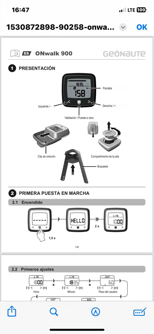 Podometro de clip GEONAUTE