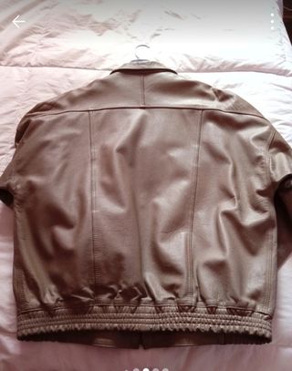 Cazadora de piel de caballero XL