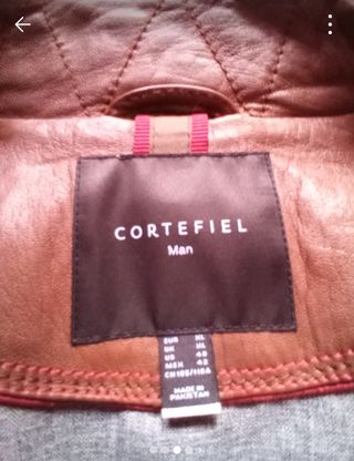 Cazadora de piel de caballero XL