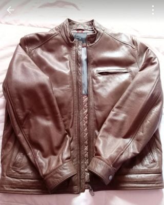 Cazadora de piel de caballero XL