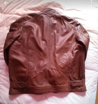 Cazadora de piel de caballero XL