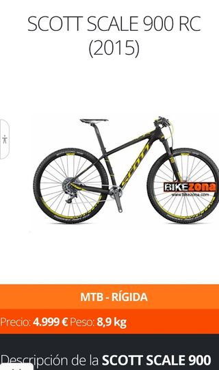 Mtb Scott Rc 900 tope de gama 29'
