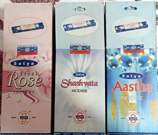 3 scatole incenso Satya profumazioni miste