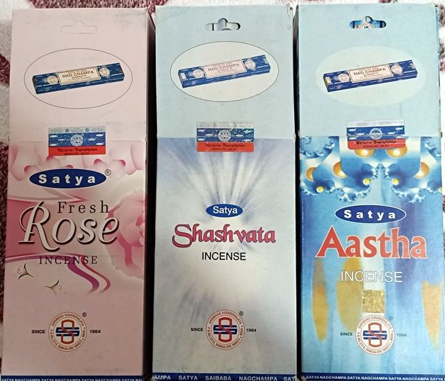 3 scatole incenso Satya profumazioni miste