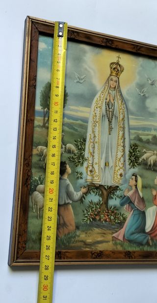 Cuadro antiguo virgen de Fátima 