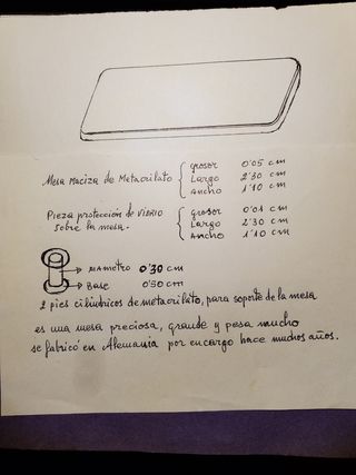 Mesa salón de Metacrilato 
