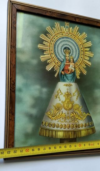 Cuadro antiguo virgen del pilar 