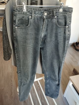 Tejanos altos negros rectos