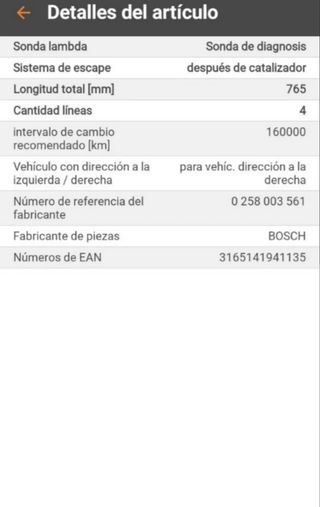 Sonda Lambda NUEVA BMW BOSCH