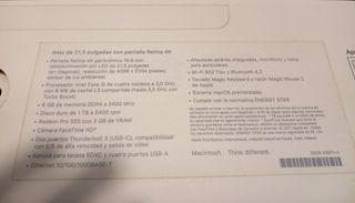 iMac 21,5 pulgadas, pantalla retina 4K