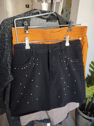 Falda tejano negro