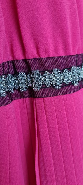 VESTIDO FIESTA O INVITADA Y TOCADO A CONJUNTO