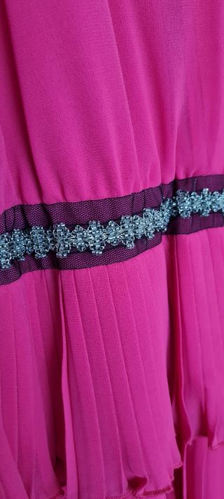 VESTIDO FIESTA O INVITADA Y TOCADO A CONJUNTO