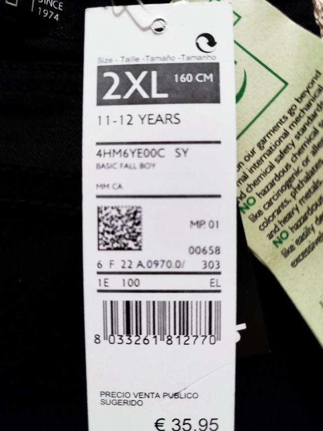 Pantalones Sisley 11-12 años COMO NUEVOS