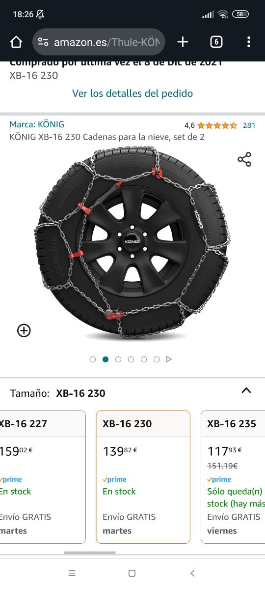 Cadenas de nieve König