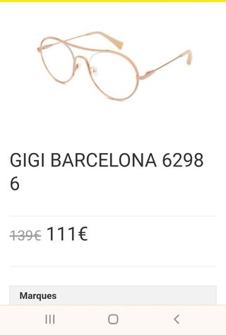Gafas 60€  "Gigibarcelona"