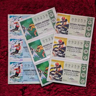 BILLETES LOTERÍA NACIONAL 1.968