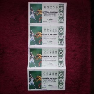 BILLETES LOTERÍA NACIONAL 1.968