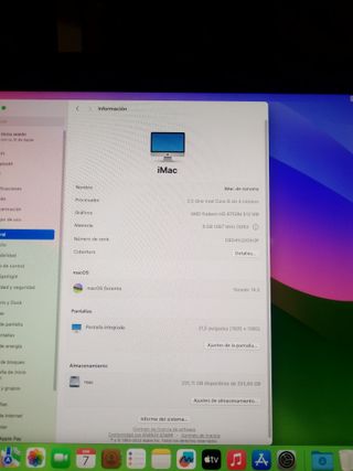 Imac 21.5" 2011 i5 SSD y sonoma