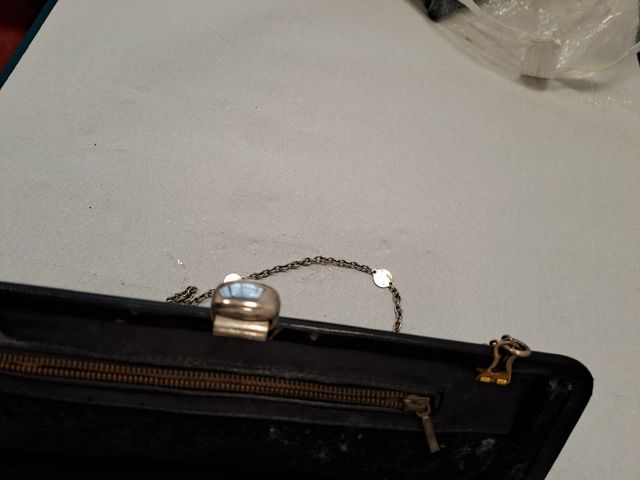 Borsa donna nera in pelle anni 80