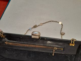 Borsa donna nera in pelle anni 80