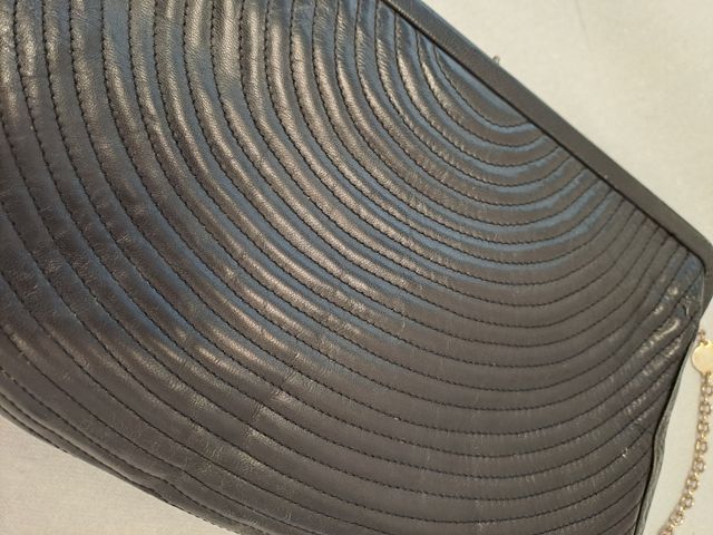 Borsa donna nera in pelle anni 80