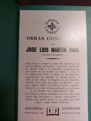 J. M. Martin Vigil. Obras completas