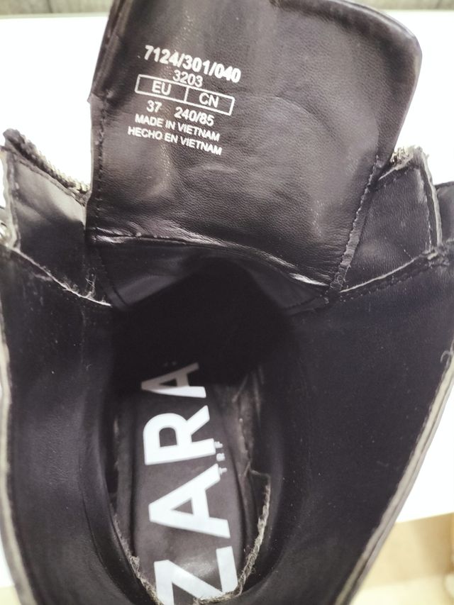 Botín Zara negro talla 37