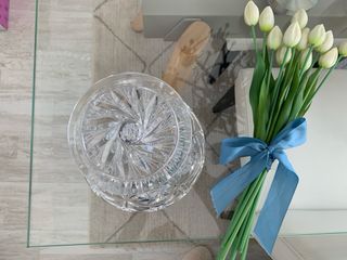 MARAVILLOSO FRUTERO TALLADO. CRISTAL.