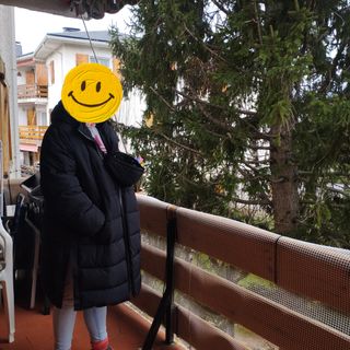 Abrigo plumas negro premamá Talla 50
