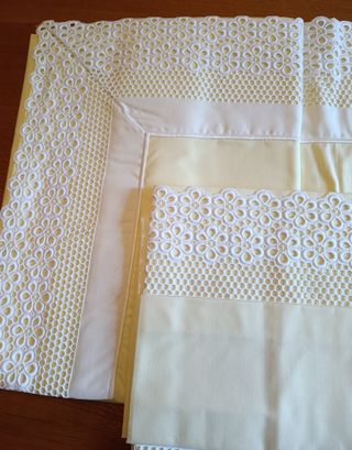 Juego de sabanas antiguas (sabana alta y almohadon