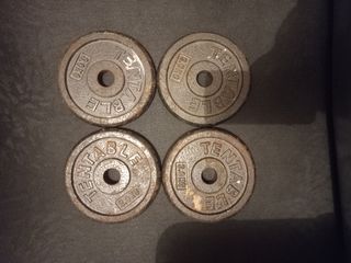 4 DISCOS DE 3KG PARA BARRAS DECATHLON 