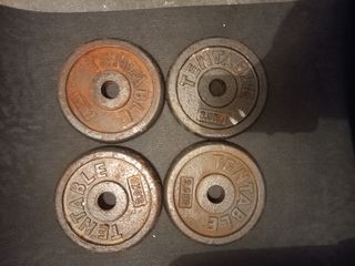 4 DISCOS DE 3KG PARA BARRAS DECATHLON 