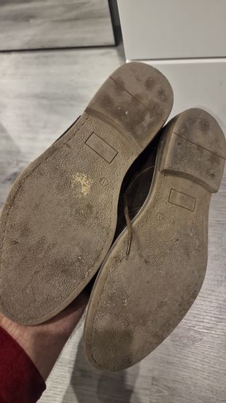 Zapato perforado piel talla 41 marron