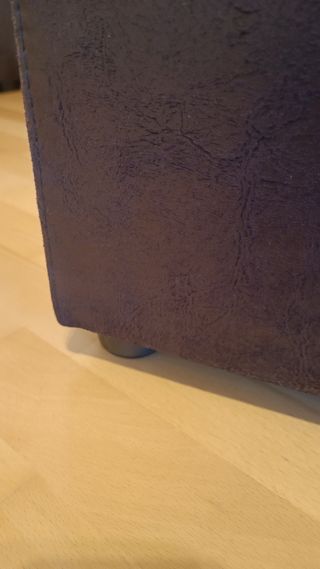 Puff taburete cuadrado marrón oscuro