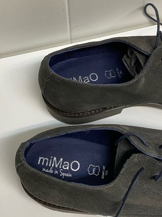 zapatos antelina gris hombre mimao 43